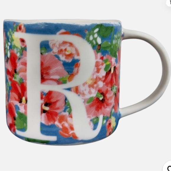 Anthropologie Other - Anthropologie Floral ‘R’ Monogramed Mug